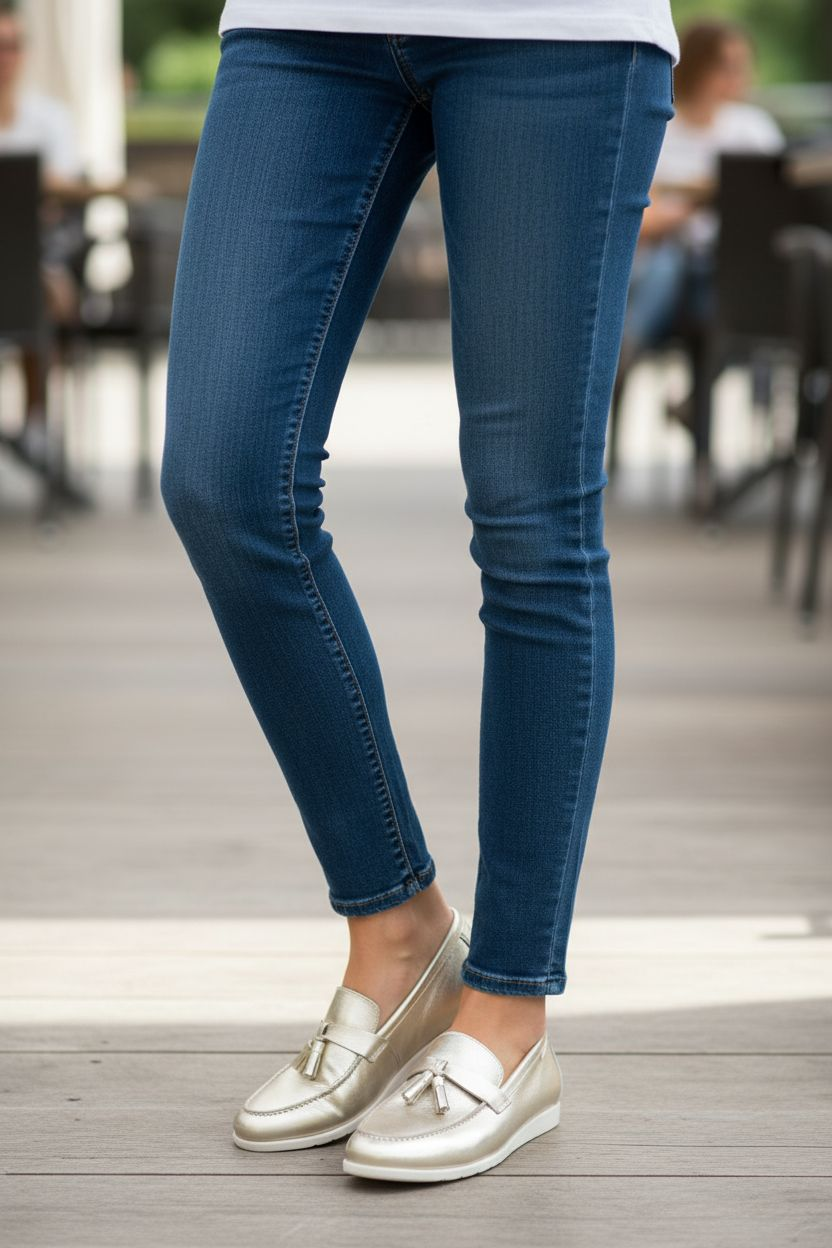 mocassins femme modèle Valenza Or - Mephisto