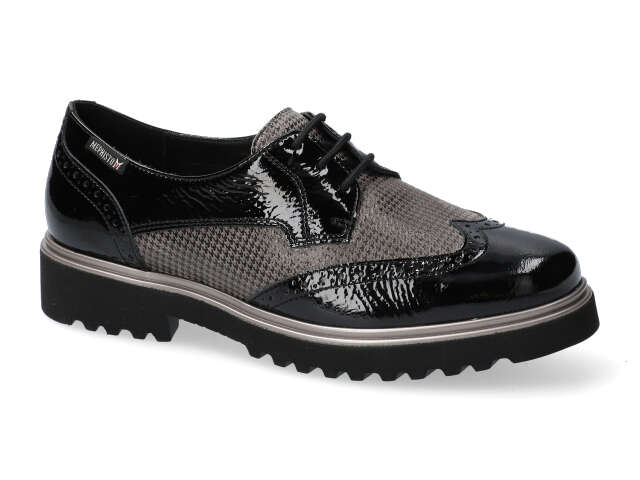 Chaussures Femme Oxford Verni à Lacets - Talon Bloc 5 Cm, Synthétique | Style Classe Pour Le Travail Ou Les Occasions