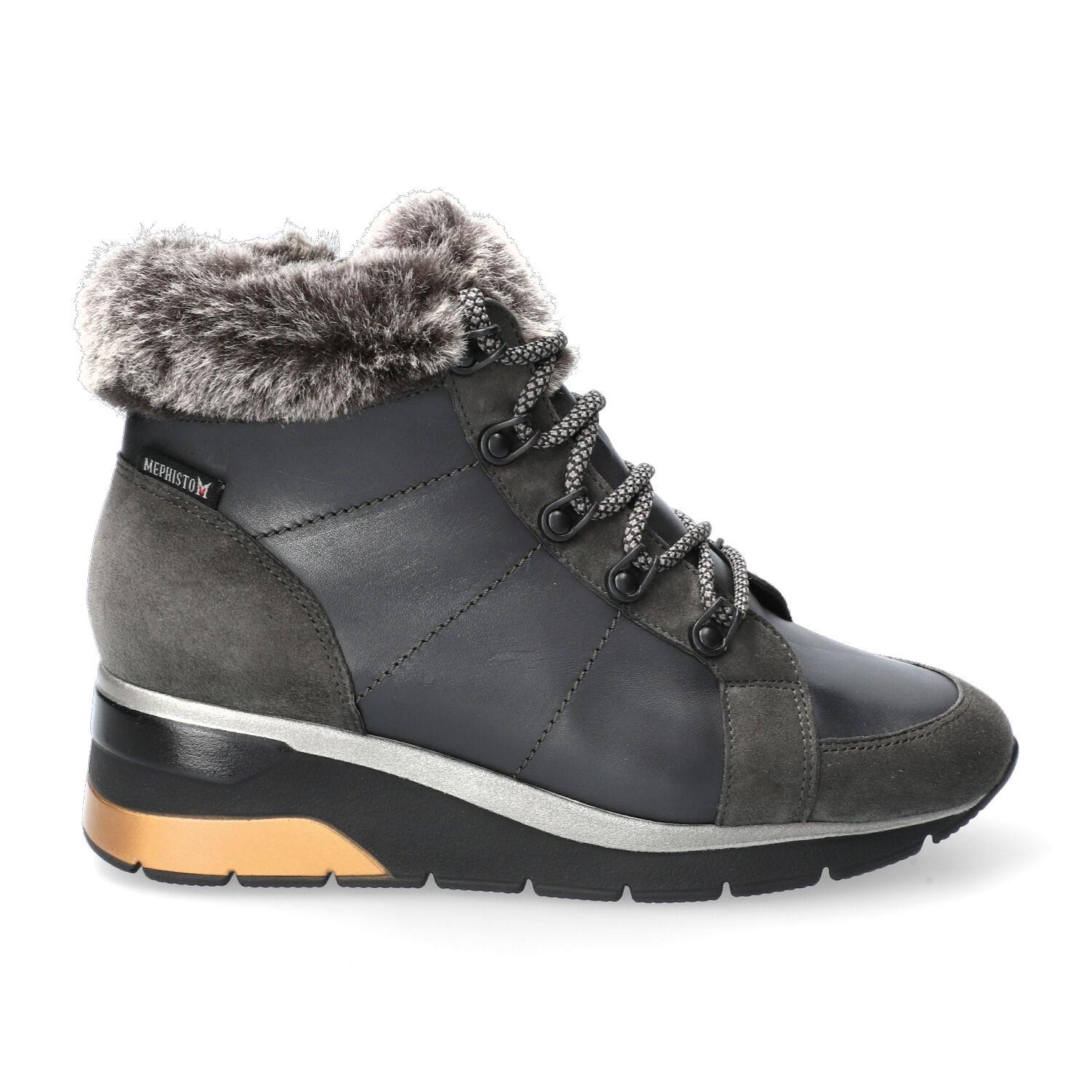Bottines Emanuele Crasto Femme – Gris Foncé – Talon Carré – Pointure 39 – Occasion