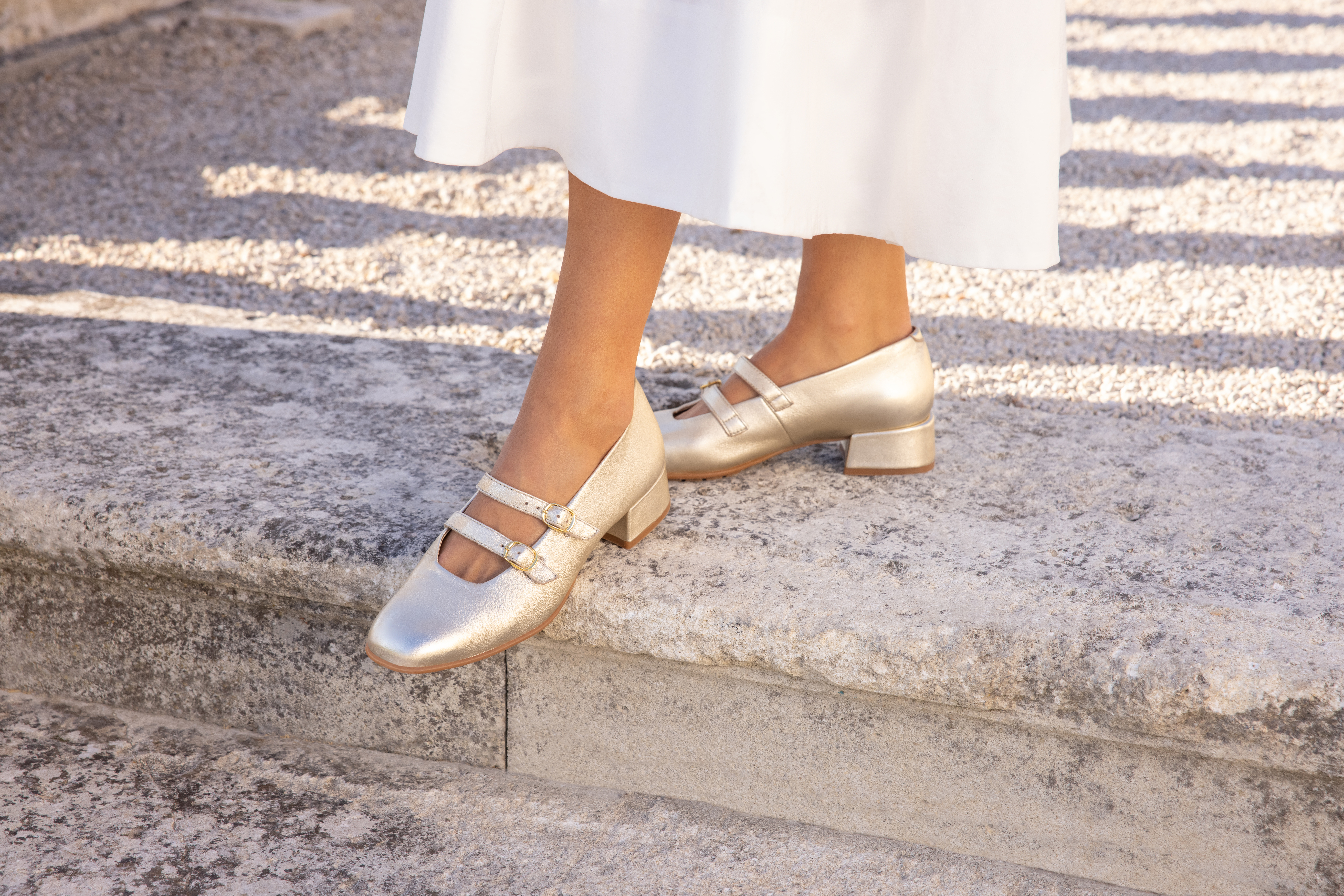 Ballerines femme modèle Jazie Or - Mephisto