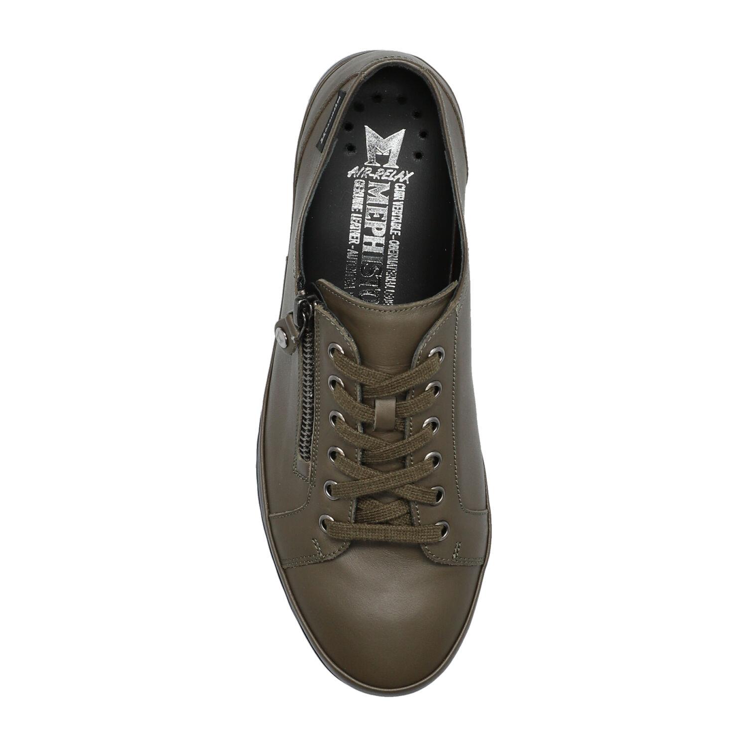 Chaussures Mephisto June – Derbies Femme En Cuir Taupe, Confort Marche Ville