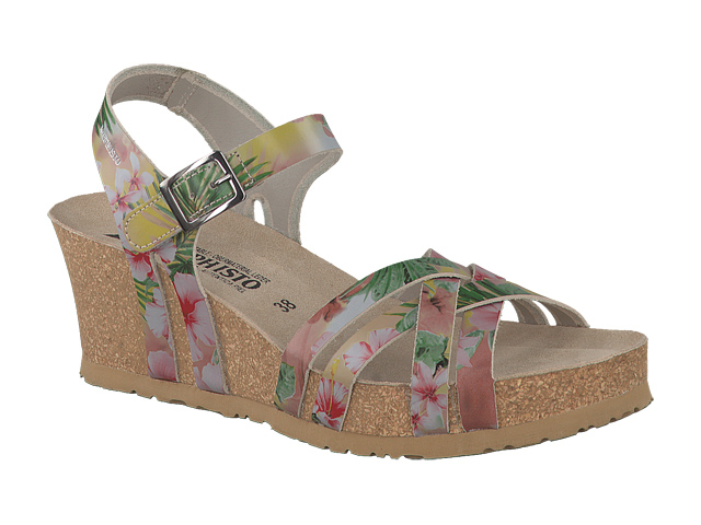 chaussure rose compensée
