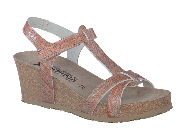 chaussure rose compensée