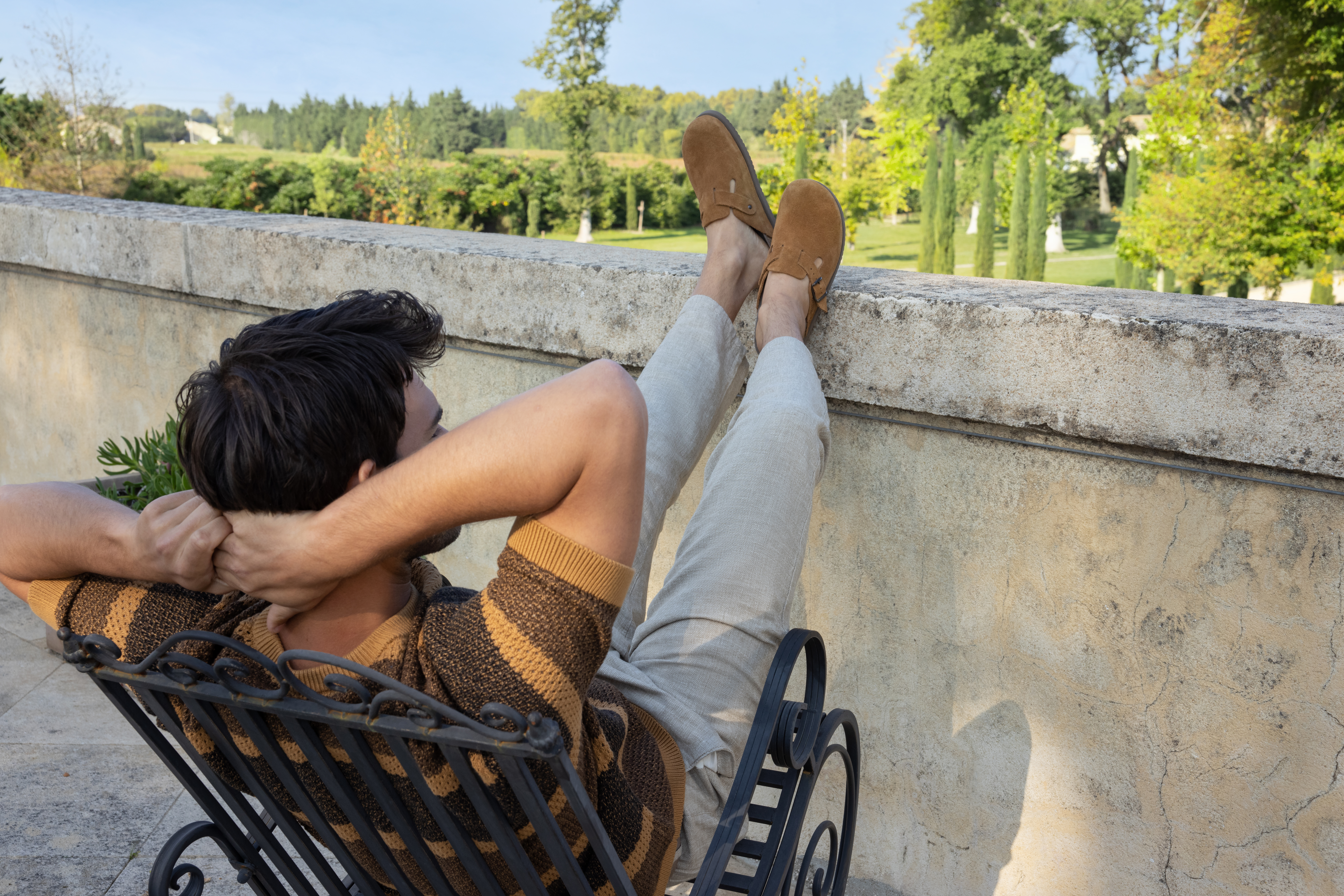chaussons homme modèle Nathan Nubuck tobacco - Mephisto