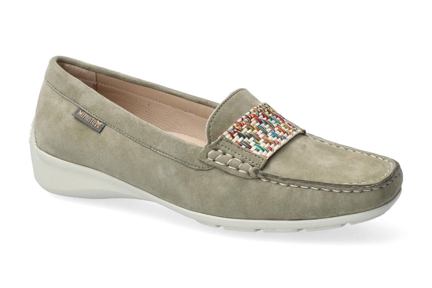 Mephisto-shop Mocassins Femme – modèle Nelya Kaki - Chaussures confortables