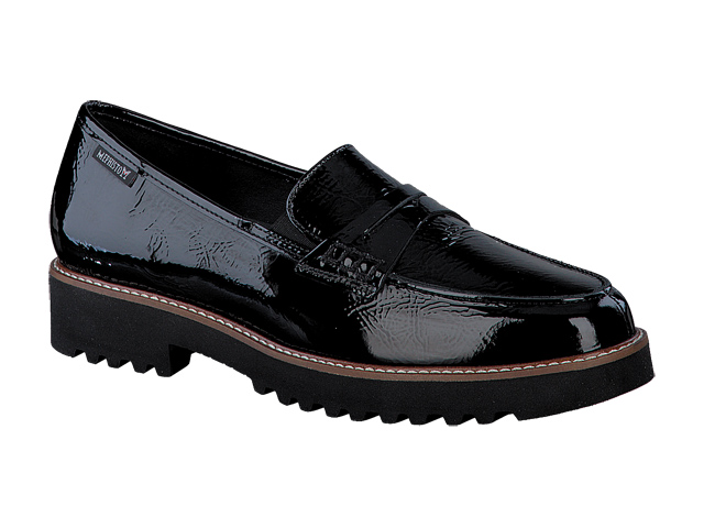 mocassin noir vernis