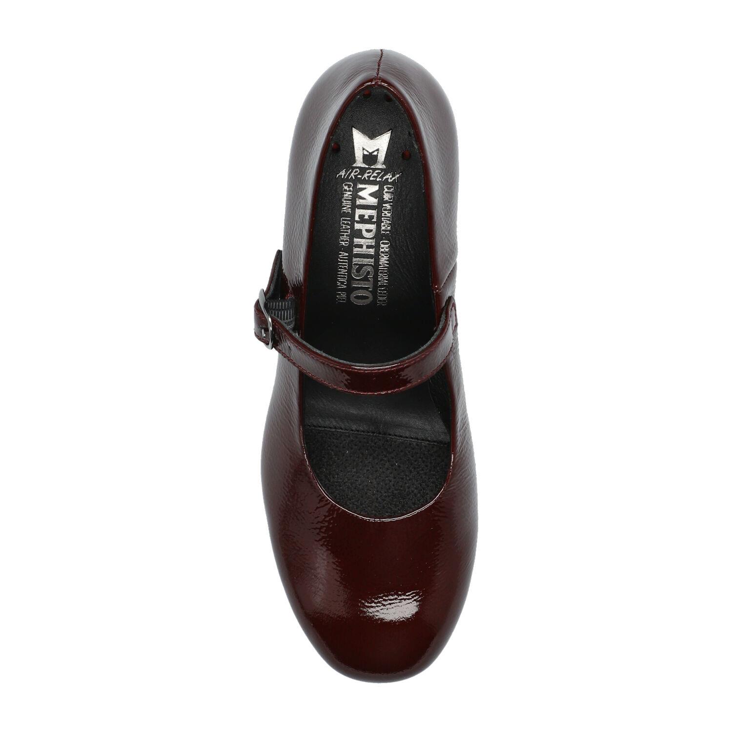 Chaussures Mephisto Georgia Wine - Cuir Verni Rouge - Taille 35,5 - Neuf Avec Emballage