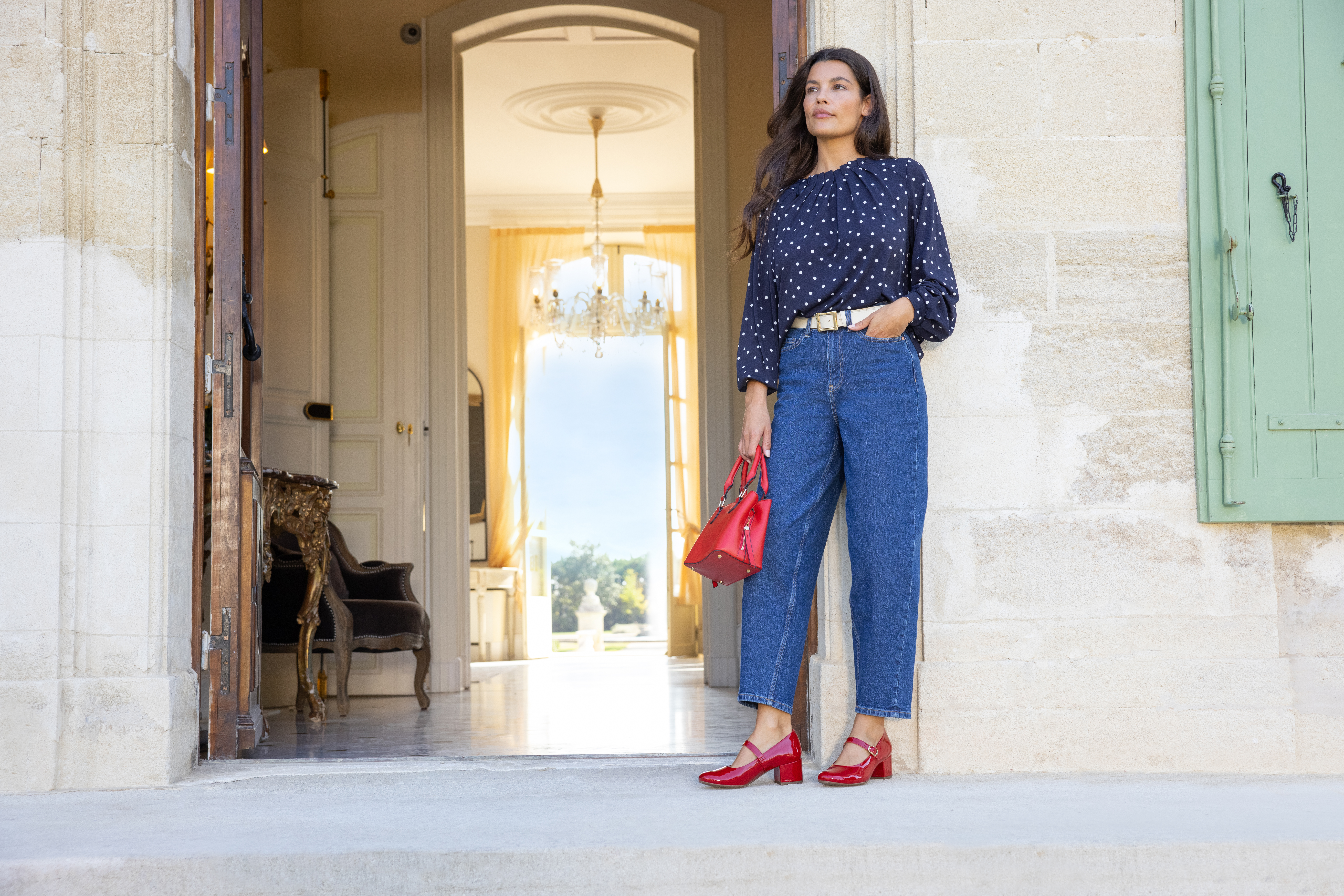 Ballerines femme modèle Topaze rouge - Mephisto