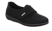 Mocassins Mephisto CARIMA Noir Cuir - Fermeture élastique - Semelle Soft Air - Talon 1,5 Cm - Largeur Confort G