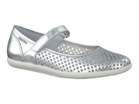 Chaussures Mephisto Khali Perf - Taille 40,5 Gris Clair - Mocassin Cuir Neuf Avec Boîte