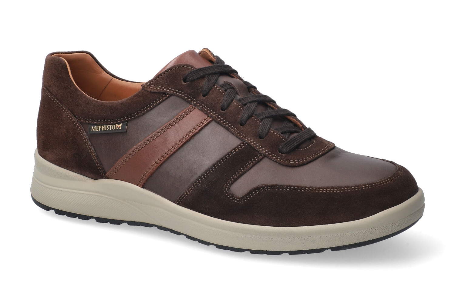 Mephisto Cruiser Chaussures Homme Cuir Brun Foncé – Confort Exceptionnel Lacets – 42.5 EU