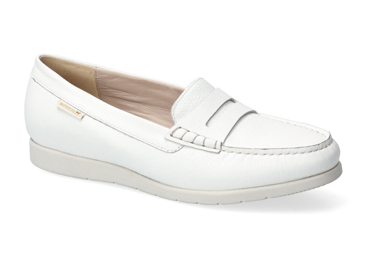 mocassin blanc femme