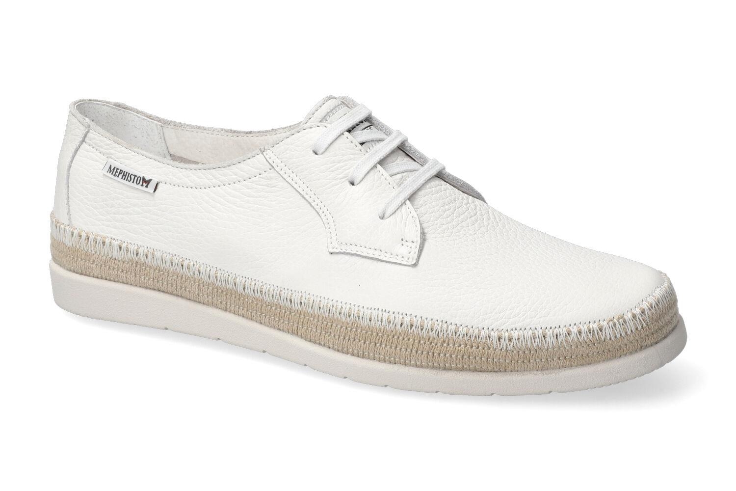 Mephisto-shop Lacets Homme – modèle Volney Blanc - Chaussures confortables